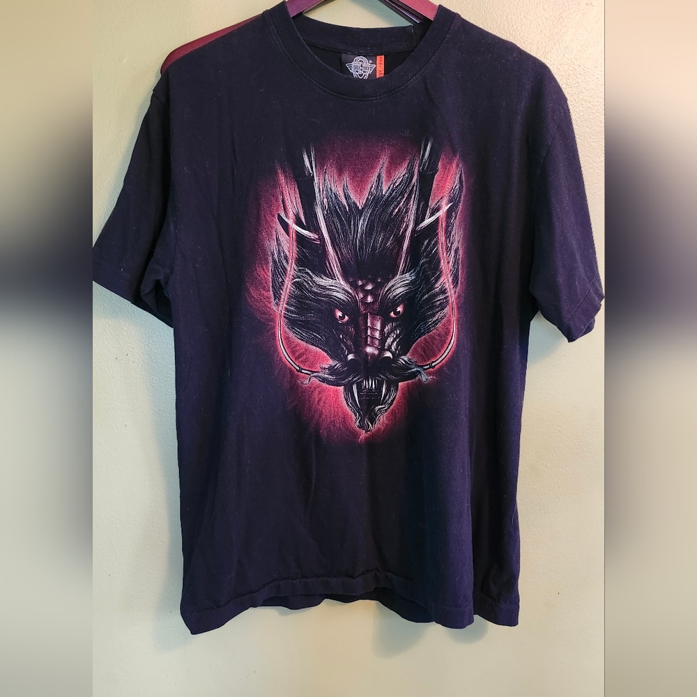 rock eagle vintage Dragon t shirt Single Stitched